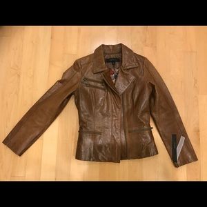 Sienna Studio XS Brown Leather Jacket - with tags